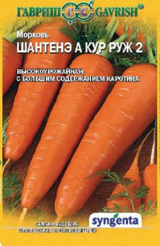Морковь Шантенэ А Кур Руж 2, Syngenta